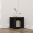 Side Table Black Oak 33X33X34,5 Cm Engineered Wood