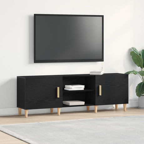 Tv Stand - Black Oak, 150X30X50 Cm, Made Of Engineered Wood