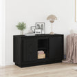 Sideboard Black Oak 102X35X60 Cm Engineered Wood