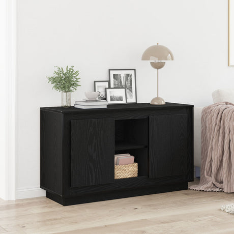 Sideboard Black Oak 102X35X60 Cm Engineered Wood