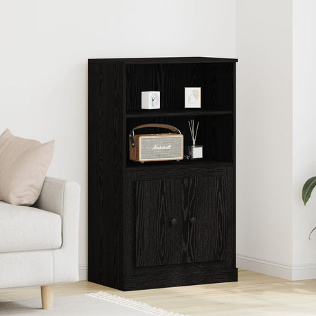 Highboard Black Oak 60X35.5X103.5 Cm Engineered Wood
