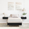Bed Frame 75X190 Cm Black Oak Engineered Wood