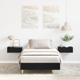Bed Frame 75X190 Cm Black Oak Engineered Wood