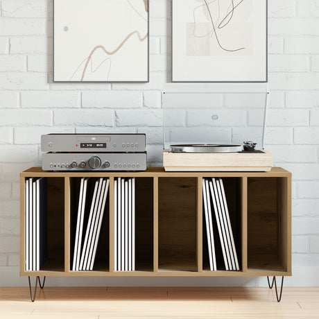 Record Cabinet Old Wood 100X38X48 Cm Engineered Wood
