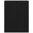 Wall-Mounted Cabinet In Black Oak - 69.5X34X90 Cm, Made From Engineered Wood