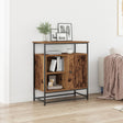 Sideboard Old Wood 69X35X80 Cm Engineered Wood And Steel