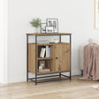 Sideboard Artisan Oak 69X35X80 Cm Engineered Wood And Steel