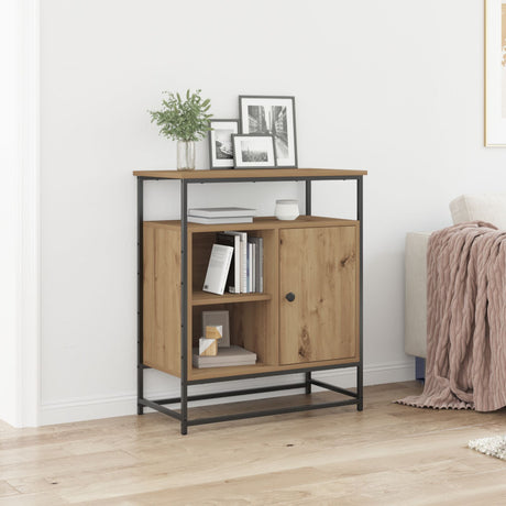 Sideboard Artisan Oak 69X35X80 Cm Engineered Wood And Steel