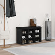 Storage Bench Black Oak 80X30X48 Cm Engineered Wood