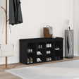 Storage Bench Black Oak 100X30X48 Cm Engineered Wood