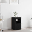 Sideboard With Led Lights Black Oak 41X37X67 Cm