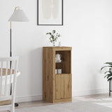 Sideboard With Led Lights Artisan Oak 41X37X100 Cm