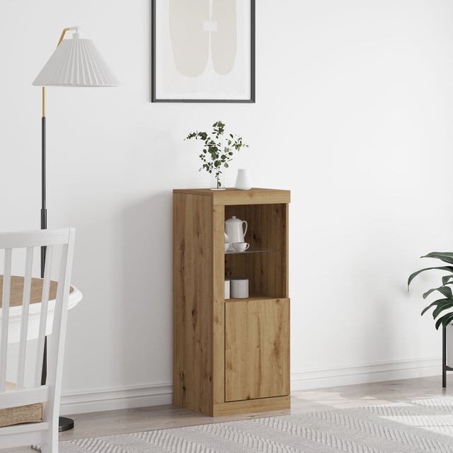 Sideboard With Led Lights Artisan Oak 41X37X100 Cm