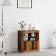 Sideboard With Led Lights Old Wood 60X37X67 Cm