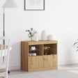 Sideboard With Led Lights Artisan Oak 81X37X67 Cm
