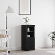Sideboard With Led Lights Black Oak 41X37X100 Cm