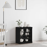 Sideboard With Led Lights Black Oak 60,5X37X67 Cm