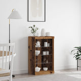 Sideboard With Led Lights Old Wood 60,5X37X100 Cm