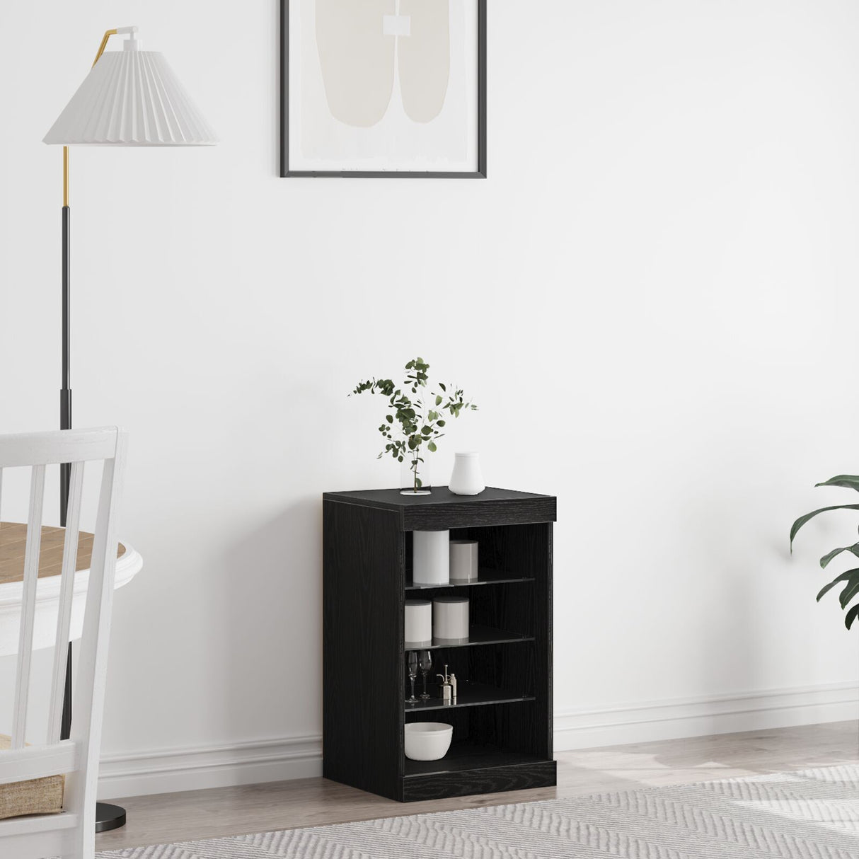 Sideboard With Led Lights 41X37X67 Cm