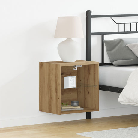 Floating Shelf 2 Pcs Artisan Oak 40X28.5X40 Cm Engineered Wood