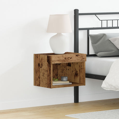 Wall Cabinets With Led Lights 2 Pcs Old Wood 40X30X30 Cm
