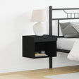 Wall Cabinet With Led Lights Black Oak 40X30X30 Cm