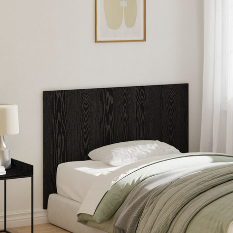 Bed Headboard Black Oak 120X1,5X80 Cm Engineered Wood