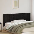 Bed Headboard Black Oak 200X1,5X80 Cm Engineered Wood