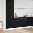 Black Oak Drawer Cabinet - 50X46X81.5 Cm, Made With Engineered Wood