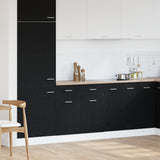 Cabinet With Drawer In Black Oak, 80X46X81.5 Cm, Made Of Engineered Wood