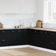 Black Oak Corner Bottom Cabinet - 75.5X75.5X81.5 Cm, Made Of Engineered Wood