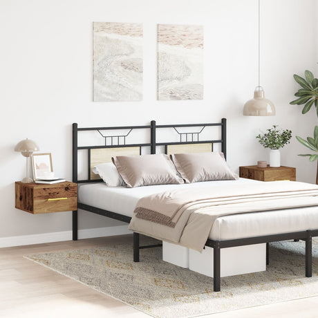 Bedside Cabinets 2 Pcs Wall-Mounted Old Wood 35X35X20 Cm