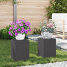 Outdoor Plant Stands Pillar 2 Pcs 24X24X35 Cm Steel