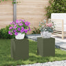 Outdoor Plant Stands Pillar 2 Pcs 24X24X35 Cm Steel