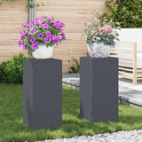 Outdoor Plant Stands Pillar 2 Pcs 24X24X35 Cm Steel