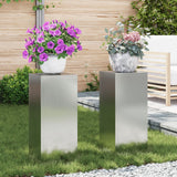 Outdoor Plant Stands Pillar 2 Pcs 24X24X35 Cm Steel