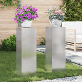 Outdoor Plant Stands Pillar 2 Pcs 24X24X35 Cm Steel