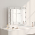 Vanity Mirror With Led Lights White 60X55X18 Cm