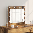 Vanity Mirror With Led Lights Old Wood 60X55X18 Cm