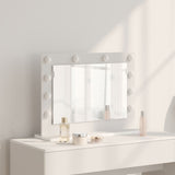 Vanity Mirror With Led Lights White 60X45X18 Cm