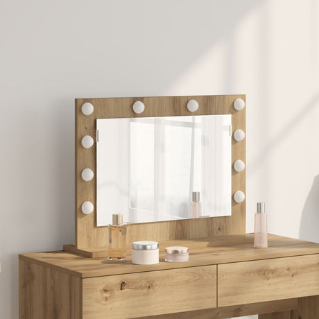 Vanity Mirror Artisan Oak Engineered Wood 60 X 45 X 18 Cm