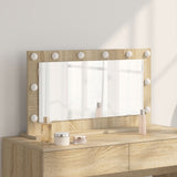Vanity Mirror Sonoma Oak Engineered Wood, Glass 80 X 45 X 18 Cm