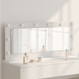 Vanity Mirror With Led Lights White 100X45X18 Cm