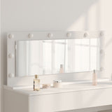 Vanity Mirror With Led Lights White 100X45X18 Cm