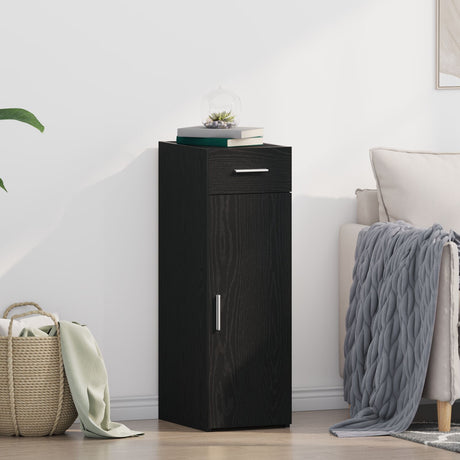 Sideboard Black Oak 30X42,5X93 Cm Engineered Wood
