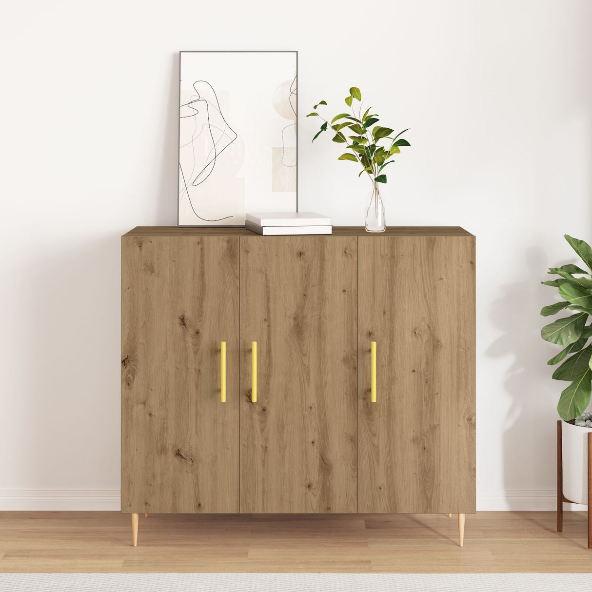 Sideboard Artisan Oak 90X34X80 Cm Engineered Wood