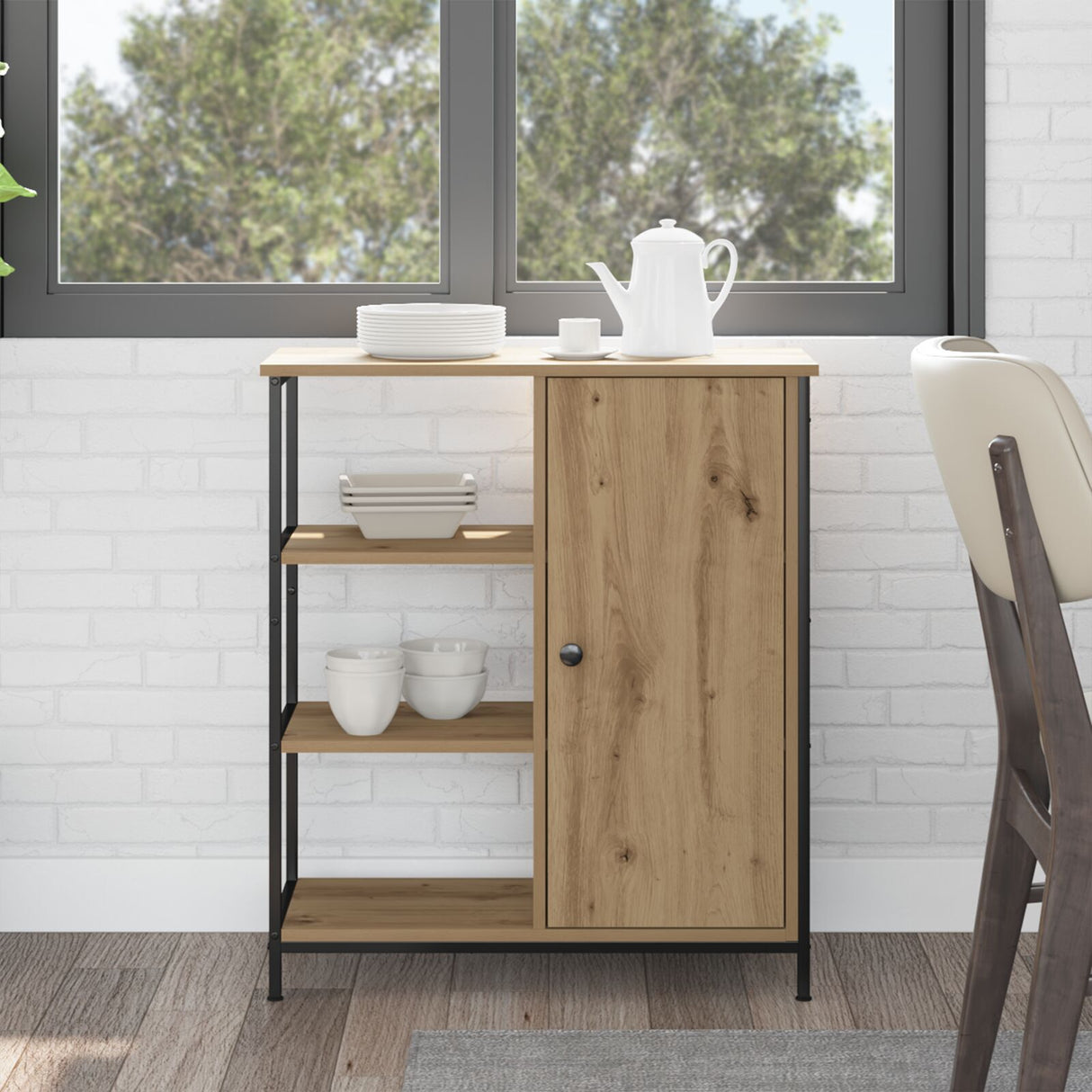 Sideboard Artisan Oak 70X30X80 Cm Engineered Wood