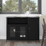 Sideboard Black Oak 100X35X75 Cm Engineered Wood