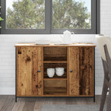 Sideboard Old Wood 100X35X70 Cm Engineered Wood And Steel