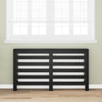 Radiator Cover Black Oak 149X20X82 Cm Engineered Wood